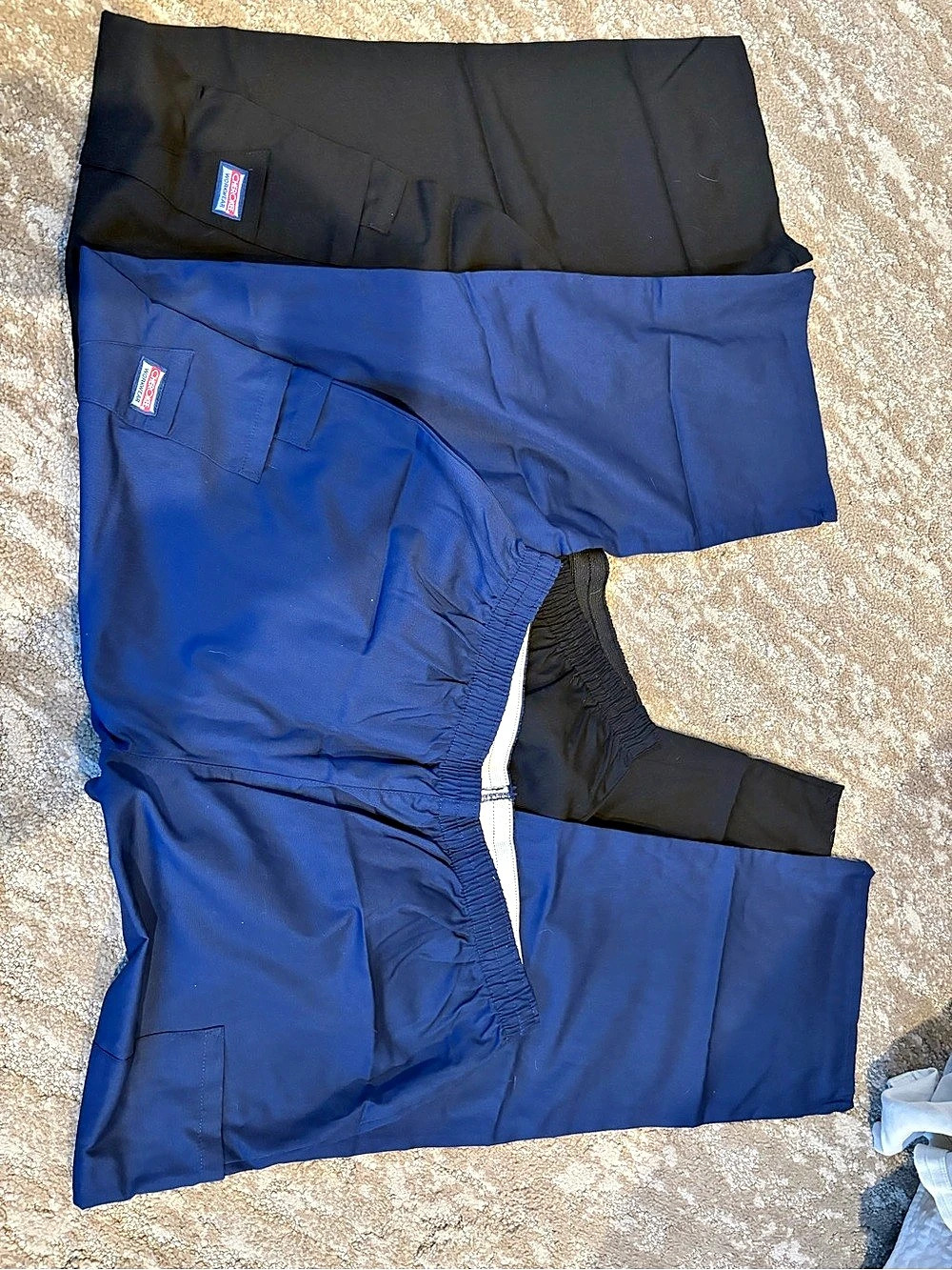 Cherokee Workwear Scrub Pants in Blue & Black Size Large Bundle